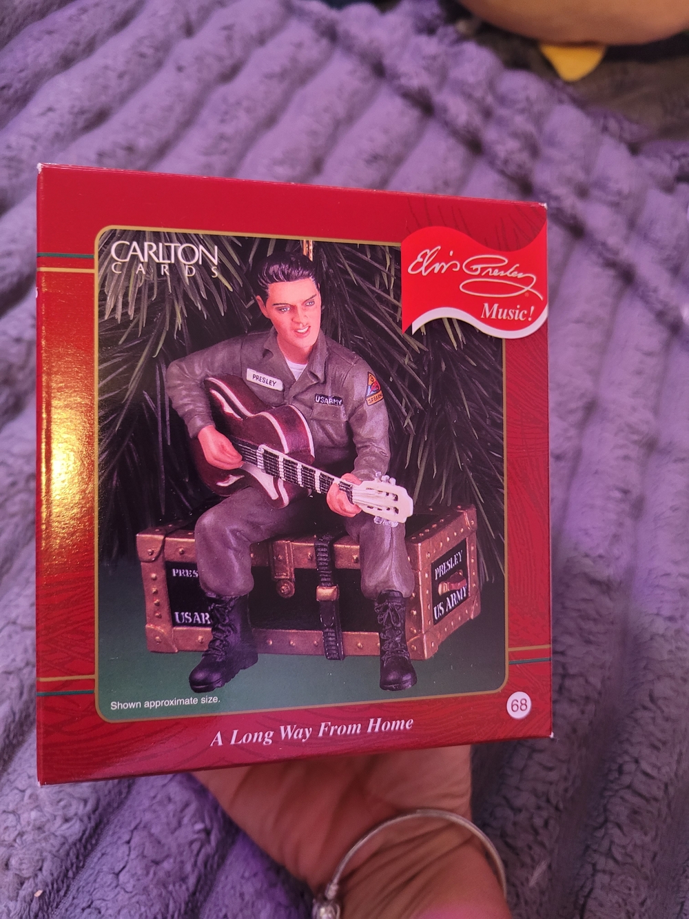 Vintage Carlton Cards Elvis Presley ‘A Long Way From Home’ Figurine - Red Box